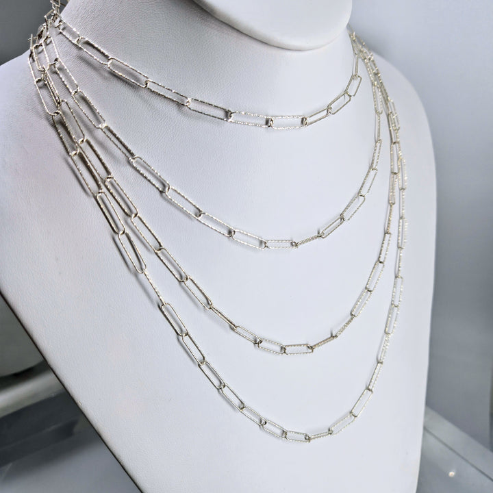 "Paperclip Chain" 4mm Necklace - Sterling