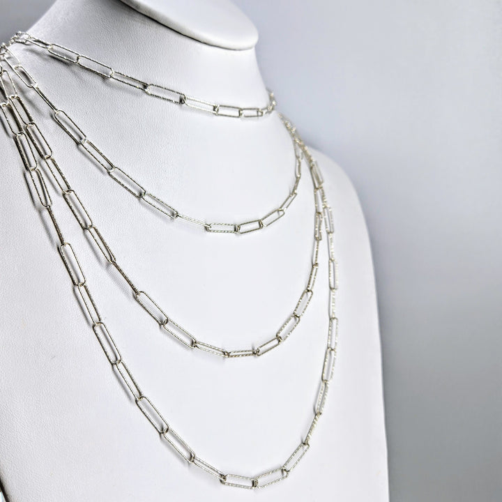 "Paperclip Chain" 4mm Necklace - Sterling
