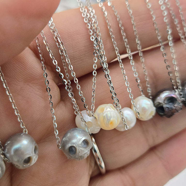 "My BOO!" 18" Necklace - Pearl, Anti-tarnish Sterling