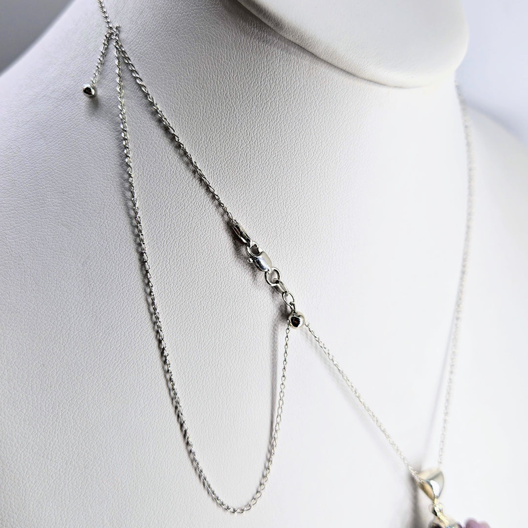 "Sacred Vine" Pendant Necklace - Botryoidal Grape Druzy Agate, Sterling