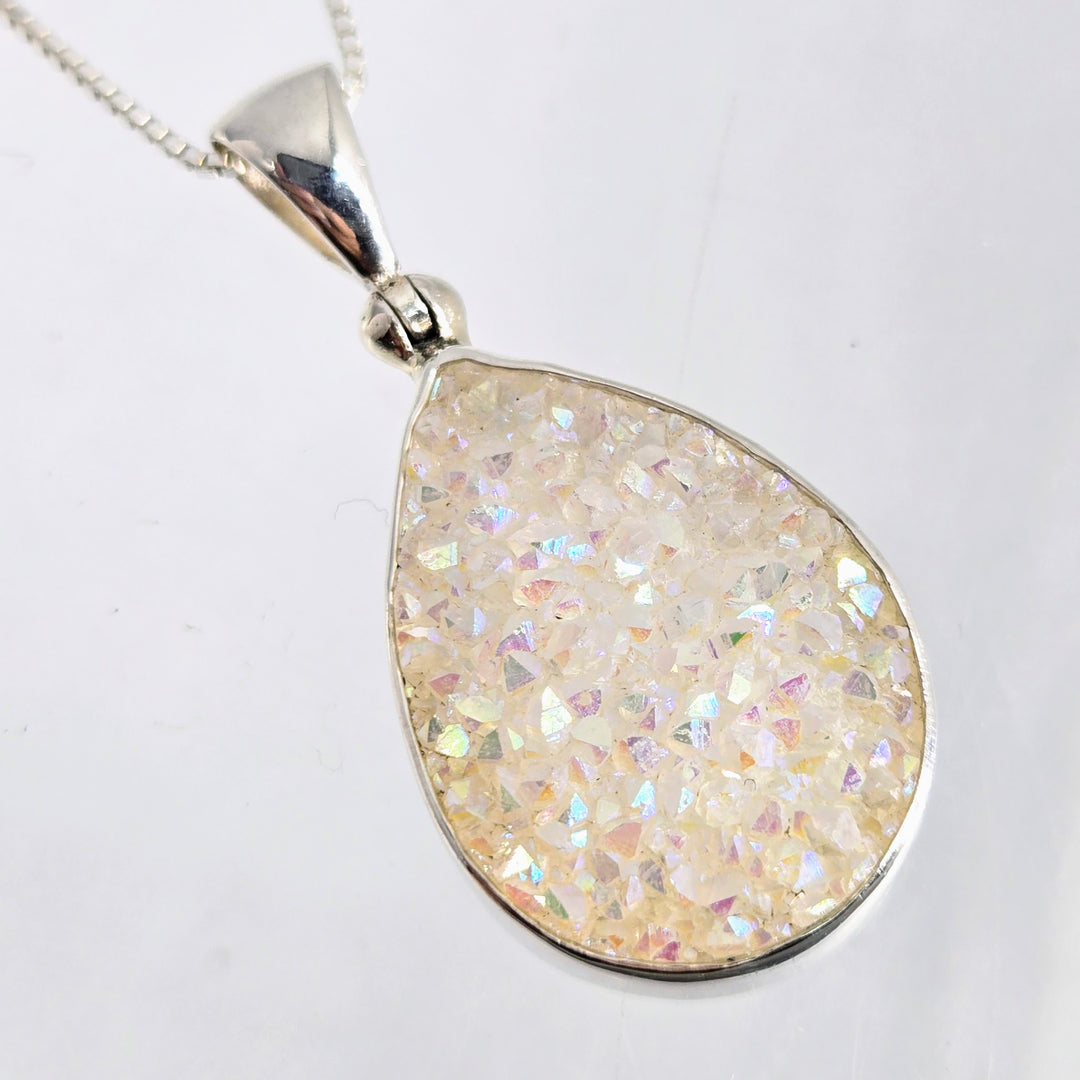 "Sugar-Spice!" Pendant Necklace - Druzy, Sterling