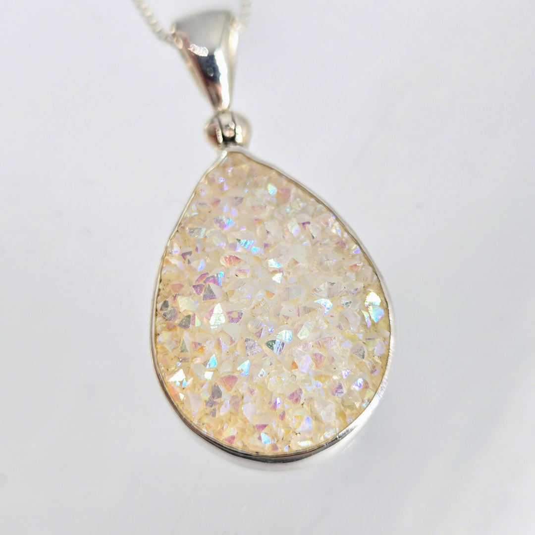 "Sugar-Spice!" Pendant Necklace - Druzy, Sterling