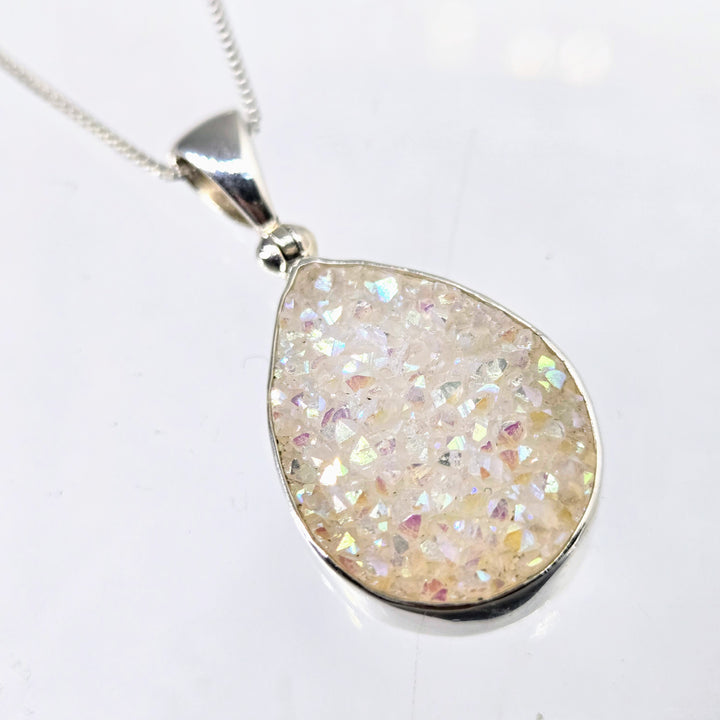"Sugar-Spice!" Pendant Necklace - Druzy, Sterling
