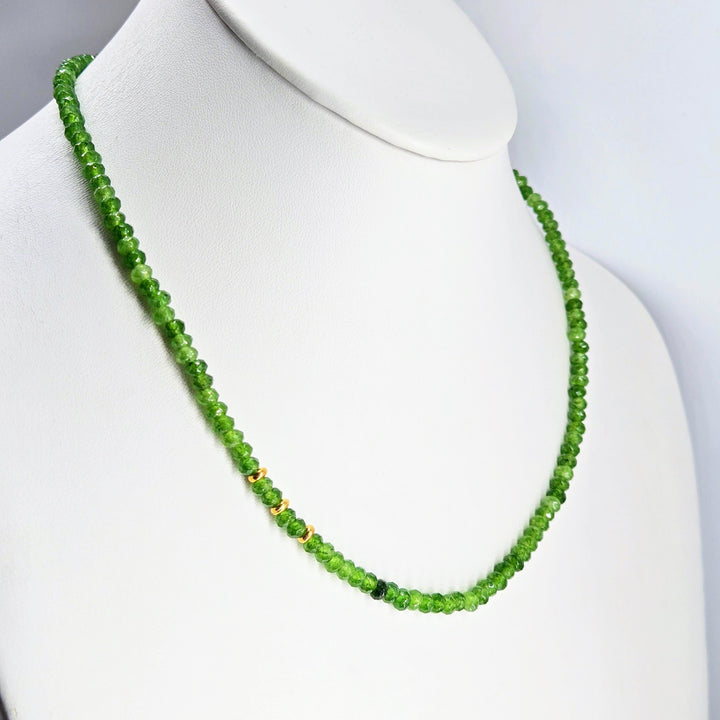 "Tourmaline Treasure" 18" Necklace -  Green Tourmaline, Sterling