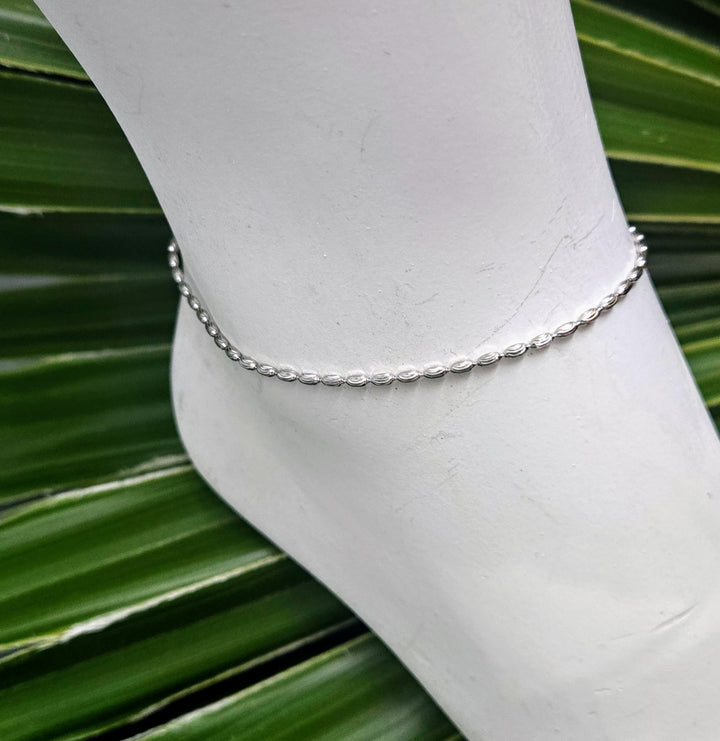 "Basically Beautiful" 9" - 11" Anklet - Anti-tarnish Sterling & Gold Sterling