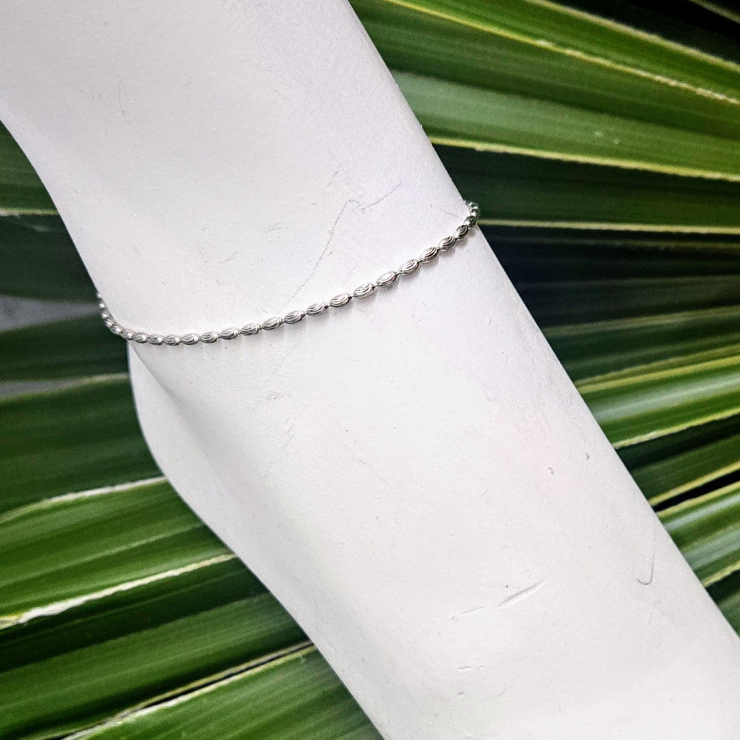 "Basically Beautiful" 9" - 11" Anklet - Anti-tarnish Sterling & Gold Sterling