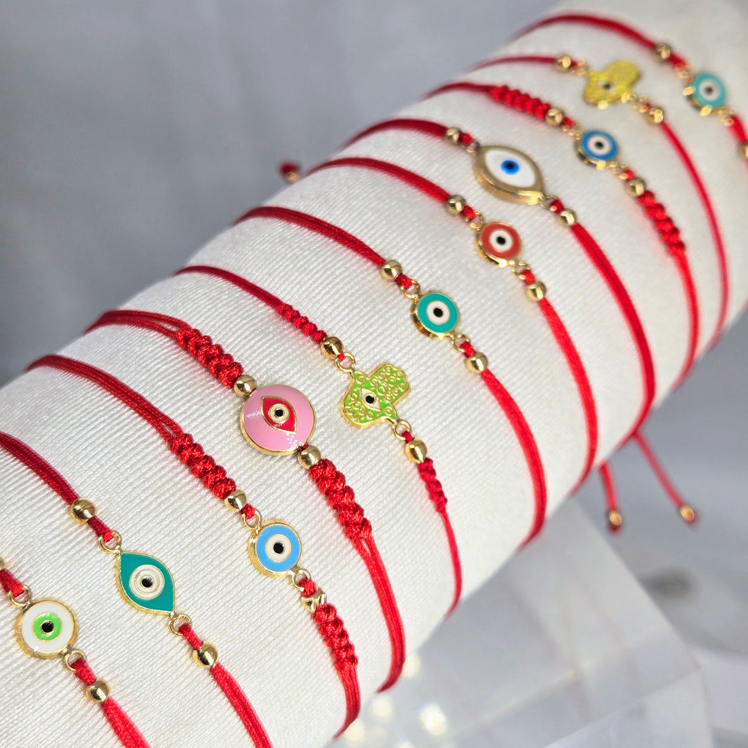 OUTLET! "Good Vibes!" Adj. Sz Bracelets - (Many Styles!) 14K Gold, Enamel, Poly-Silk