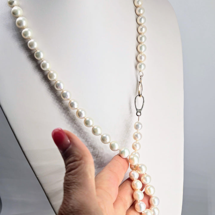 "Exceptional!" 28" Necklace - Pearls, Sterling Clasp