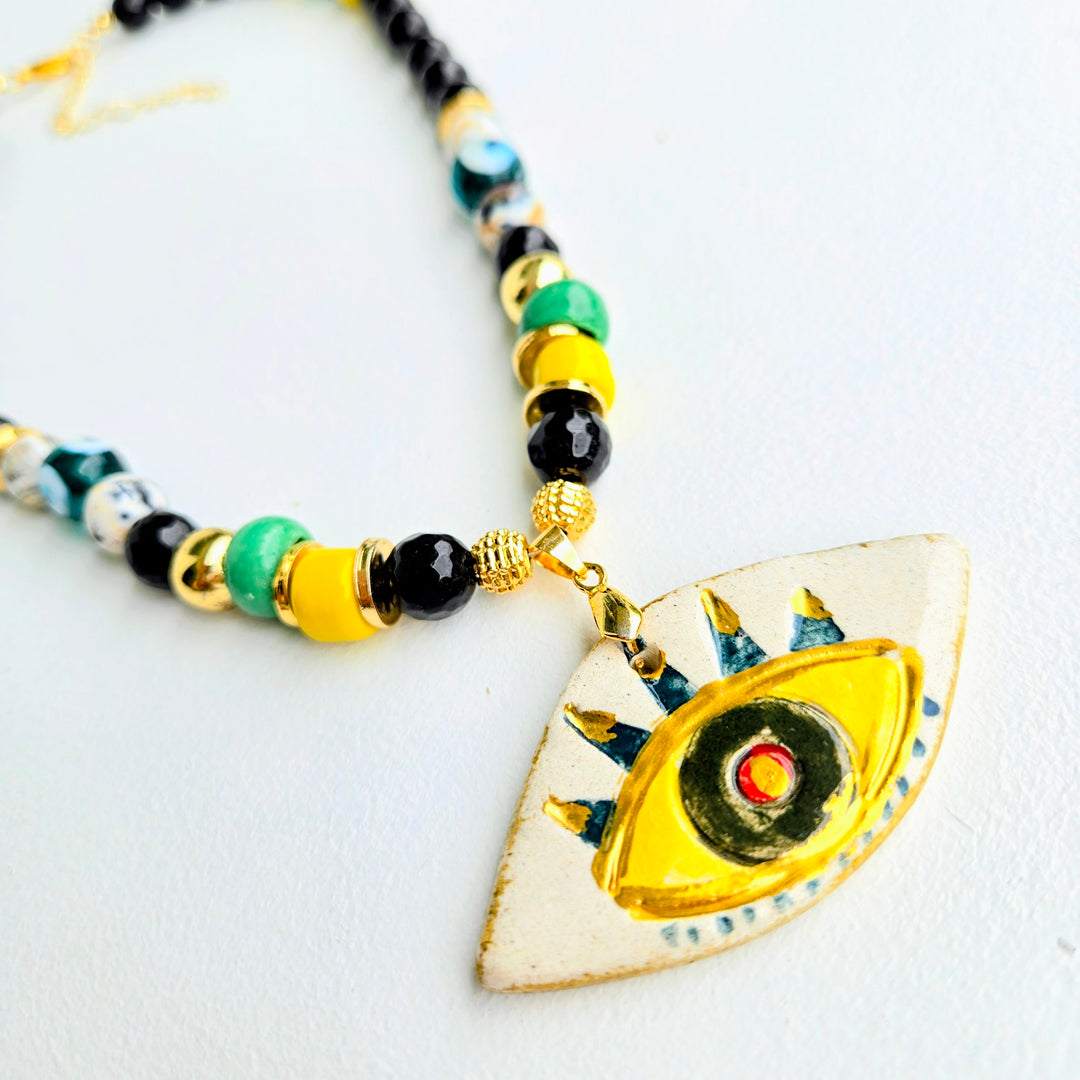 Lucky Charm - Midnight Lemonade Evil Eye Necklace