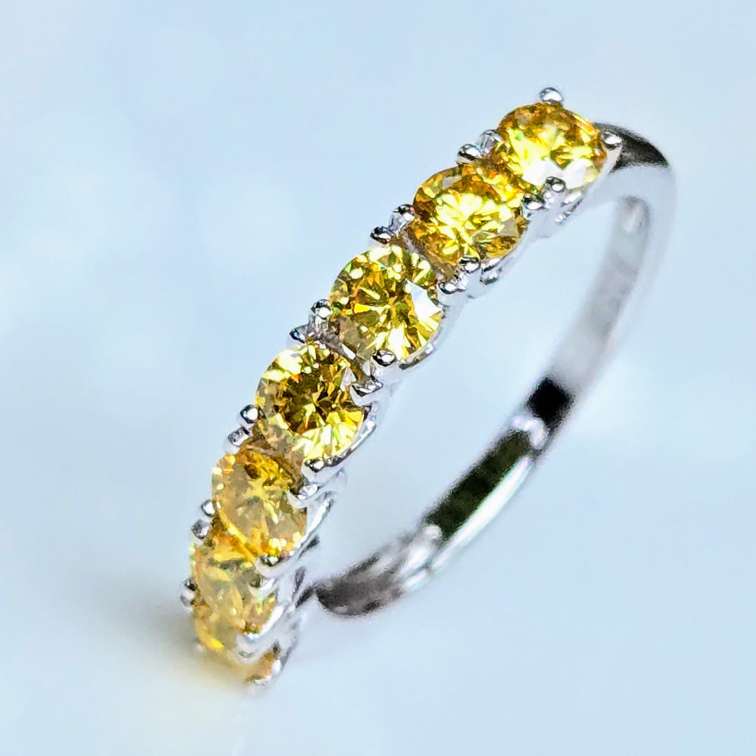 "Kisses" Sz 6-9 Half Band Rings - 3.5mm Gemstones, Anti-tarnish Sterling