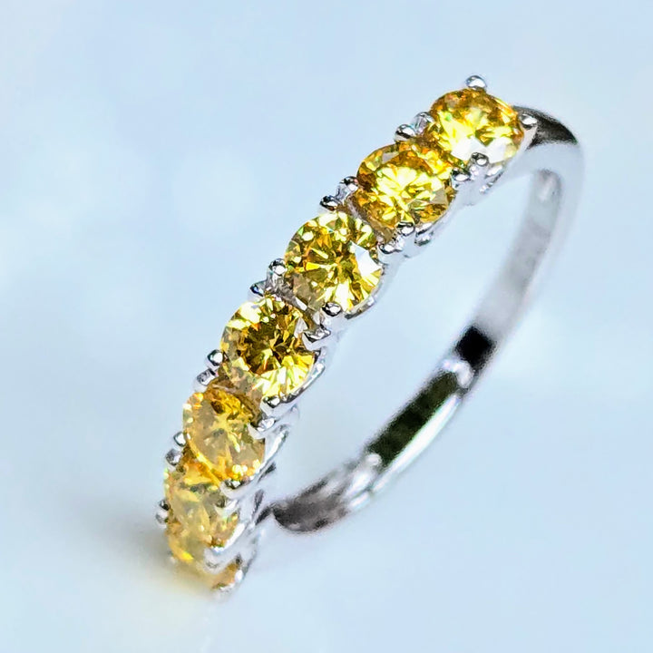 "Kisses" Sz 6-9 Half Band Rings - 3.5mm Gemstones, Anti-tarnish Sterling