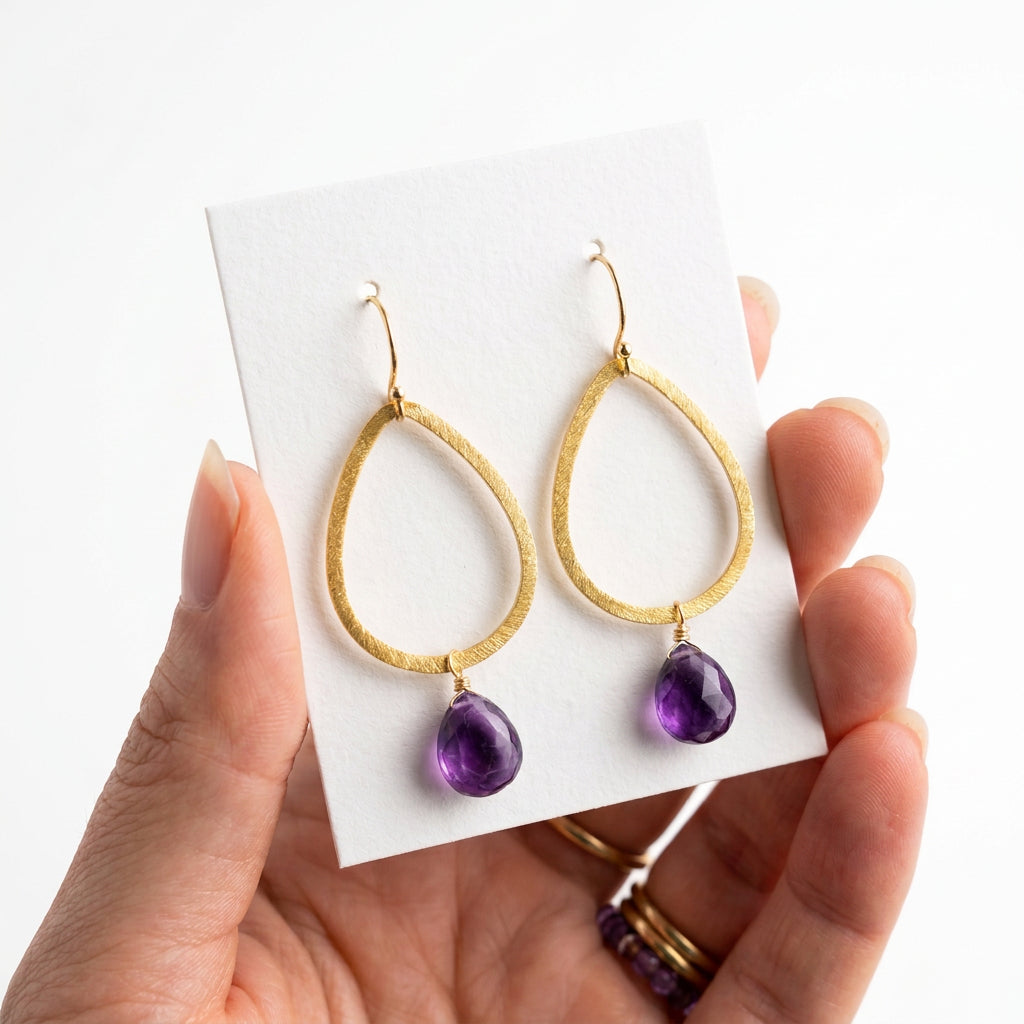 "Magical Mystical" Reversible Amethyst Earrings
