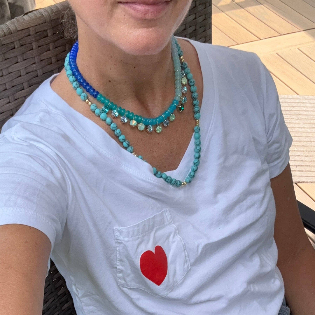 The Gemma Crystal Drop Necklace – view 4