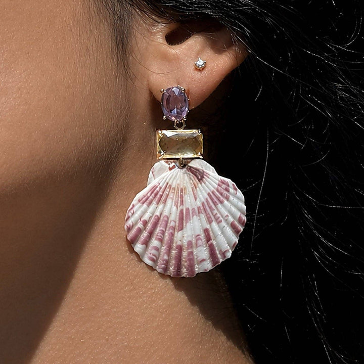 Palm Royale Blue Shell Statement Earring – view 3