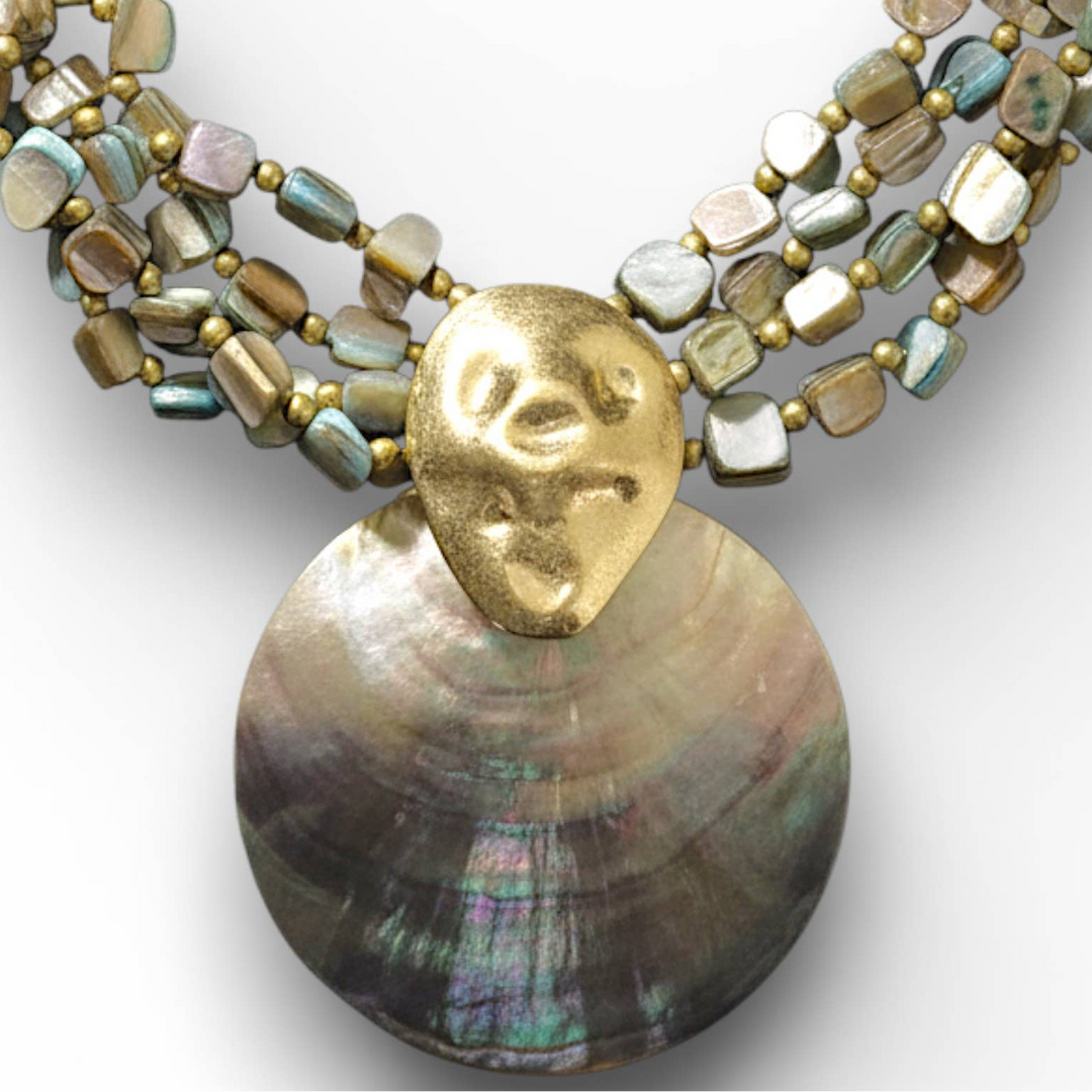 "Sandy Beaches" Mother-of-Pearl Shell Necklace | Handmade