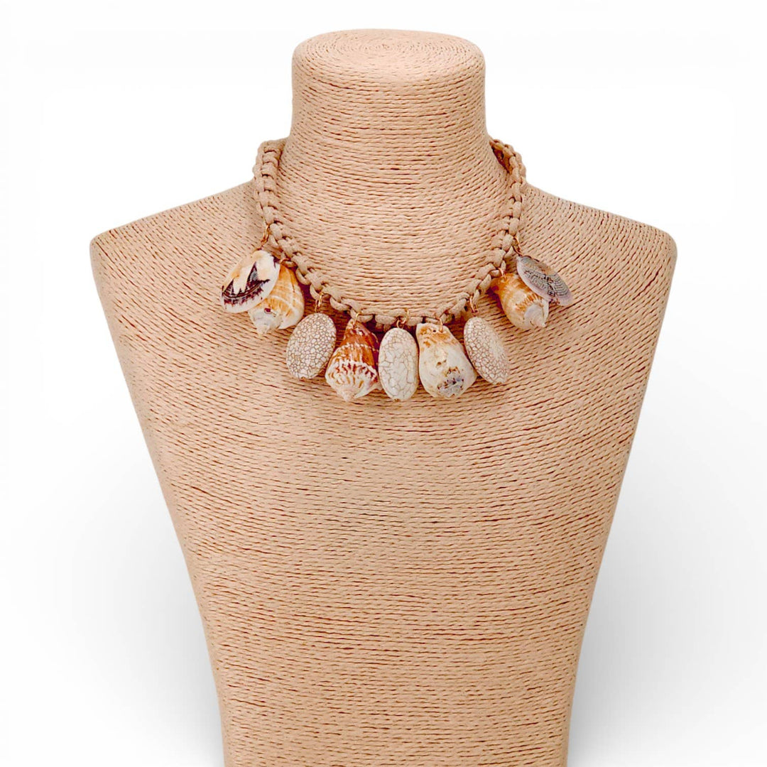 Chunky Beaded Seashell Necklace | Summer Statement Jewelry – view 3