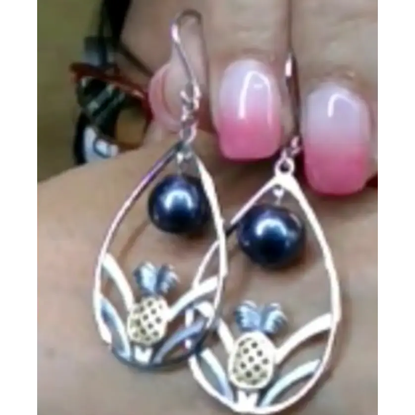 6/25 Show Item #22: Pineapple Under the Sea Earrings