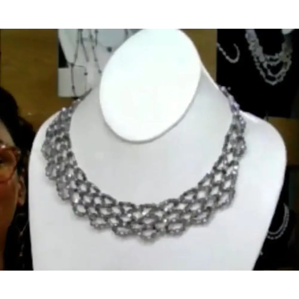 6/25 Show Item #30: Silver Beautiful Descent Collar - Multi - Necklaces