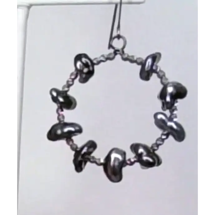 6/25 Show Item #32: Tahitian Keshi Hoop Earrings