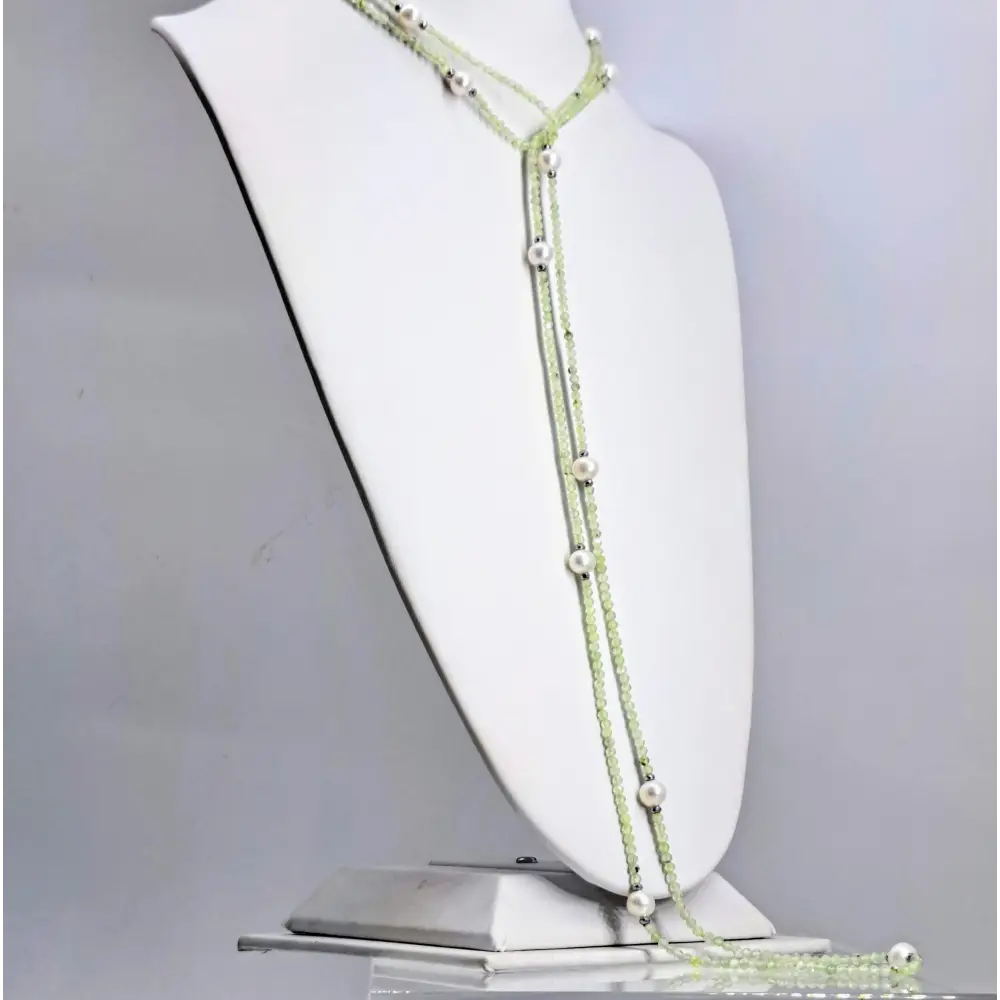 ?60 Inches of Love!’ 60’’ Necklace/bracelet Convertible - Gemstones Pearls Hematite (+ Sp Enhancer Clip) - Necklace