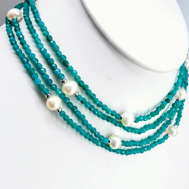 ?60 Inches of Love!’ 60’’ Necklace/bracelet Convertible - Gemstones Pearls Hematite (+ Sp Enhancer Clip) - Necklace