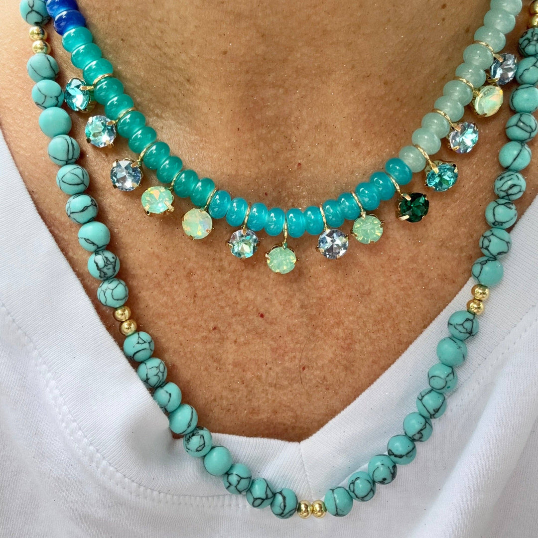 The Gemma Crystal Drop Necklace – view 3