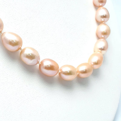 "Sparkling Champagne" 18" Necklace - Pearls, Sterling