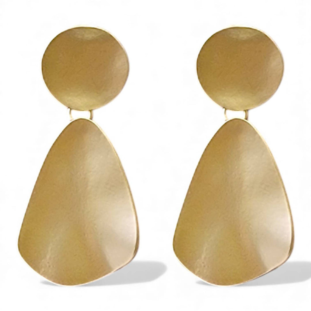 Gold Sculpted Statement Earrings | Handmade Jewelry | Key West Local Luxe