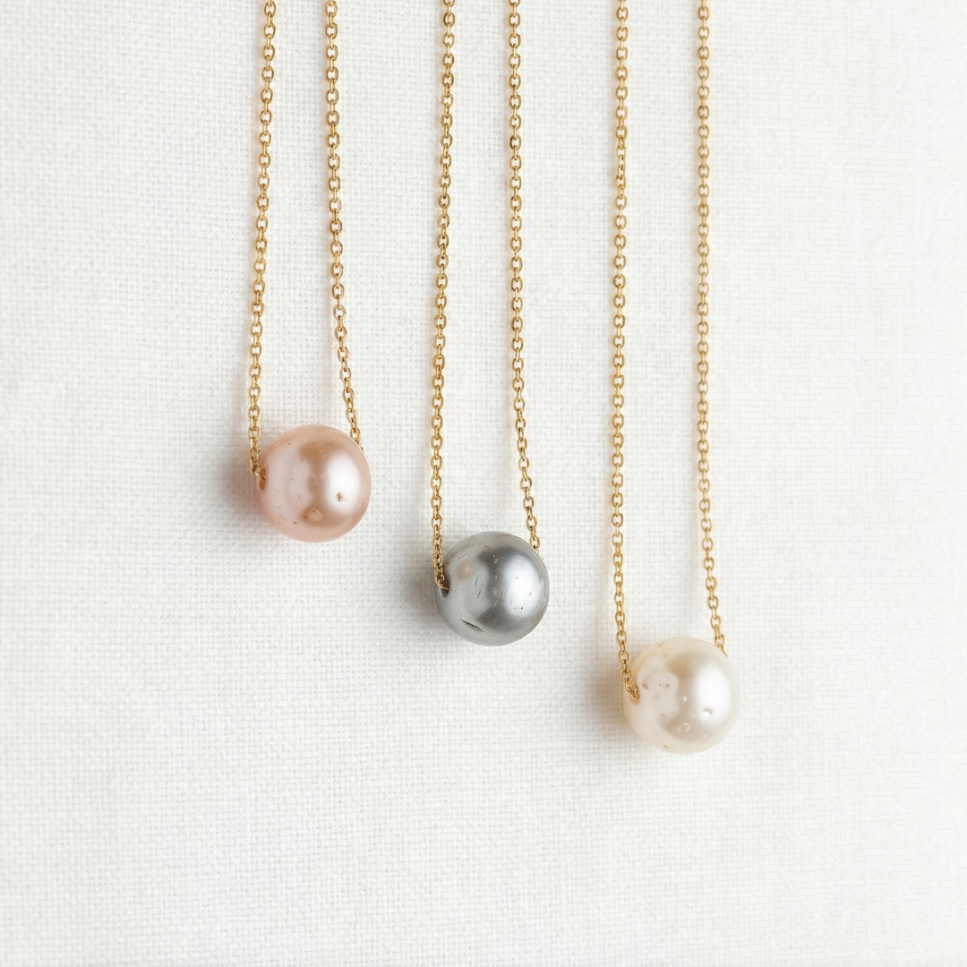 Sliding Pearl Necklace – view 3
