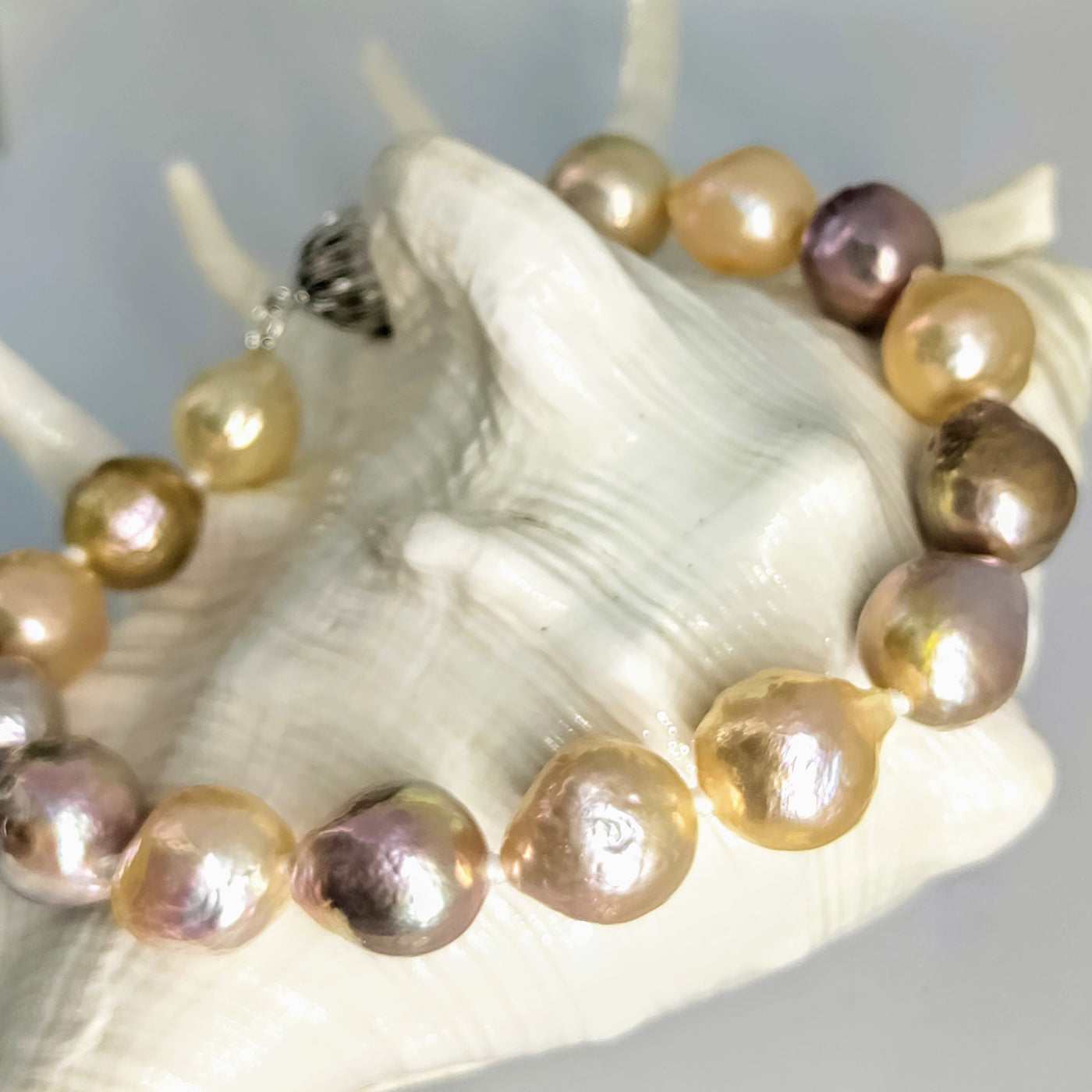 "Kasumi Style" 8" Bracelet - Pearls, Sterling
