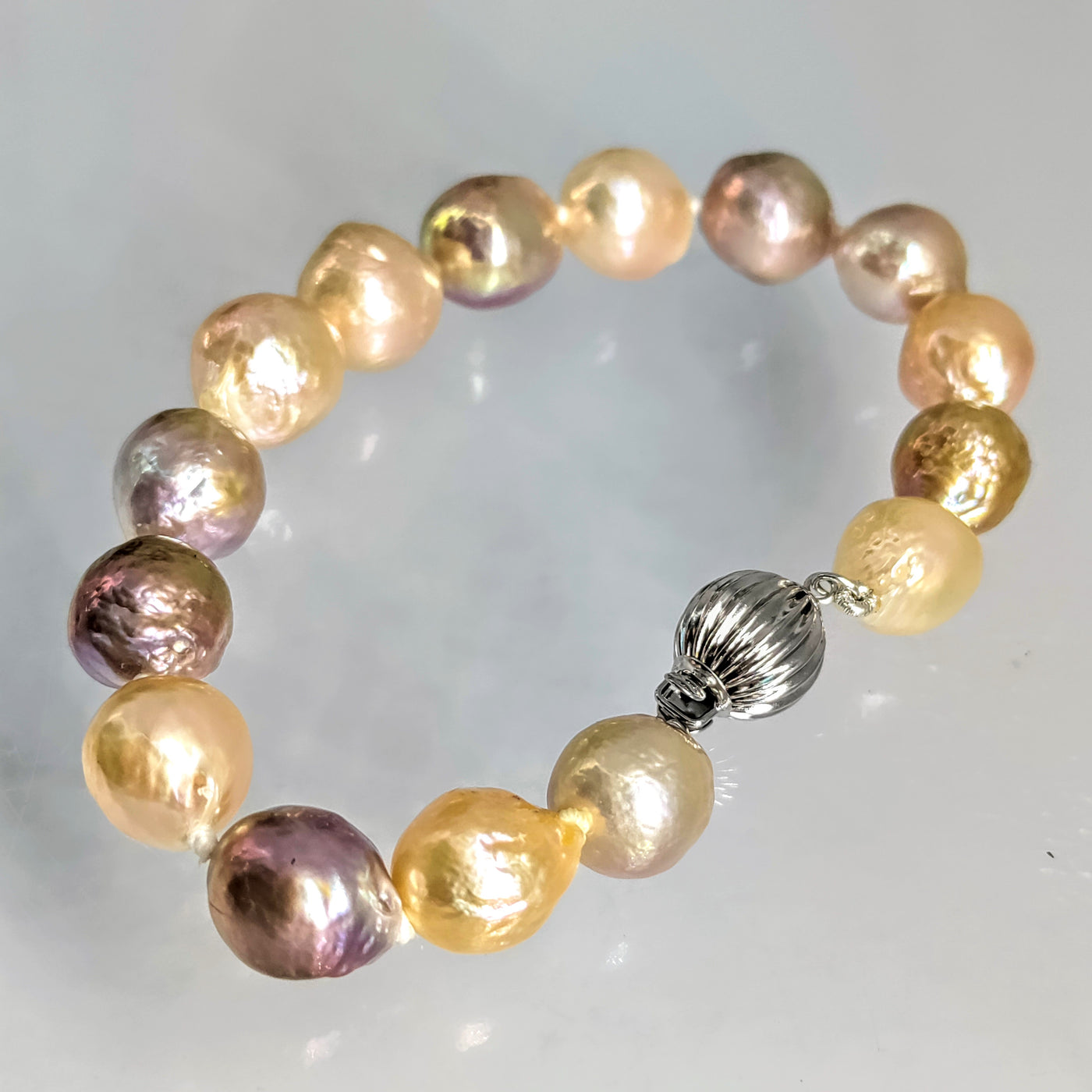 "Kasumi Style" 8" Bracelet - Pearls, Sterling