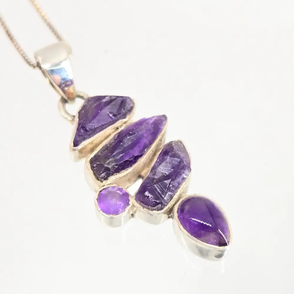 ?AMethyst Lover’ Pendant Necklace - Amethyst Sterling