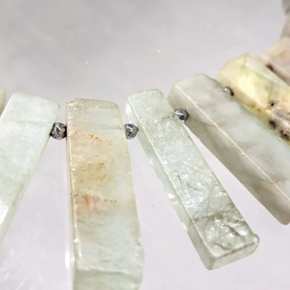 Outlet ?Aqua Bella’ 18’’-20’’ Necklace - Aquamarine Hematite Sterling