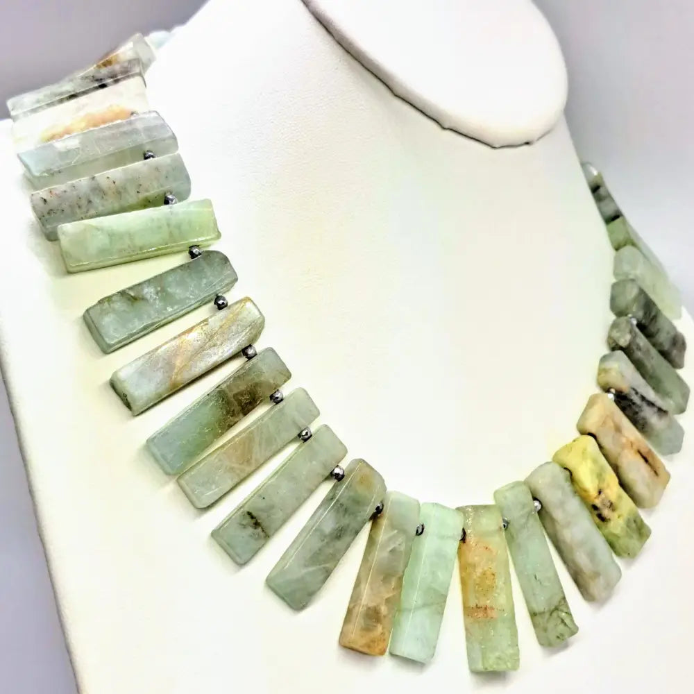 Outlet ?Aqua Bella’ 18’’-20’’ Necklace - Aquamarine Hematite Sterling