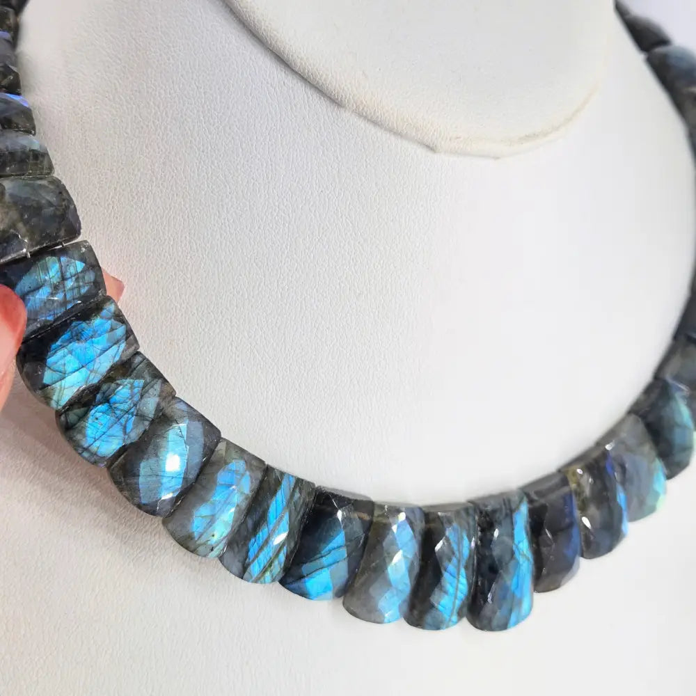 ?AUrora Borealis’ 16’’ - 18’’ Necklace - Labradorite Sterling - Key West Local Luxe