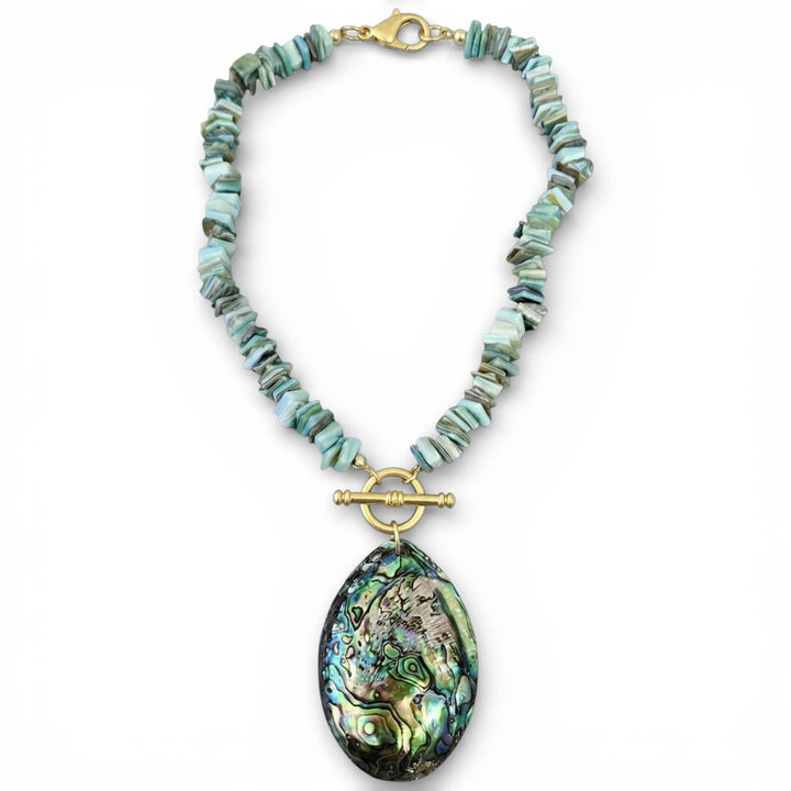 Abalone Beaded Sea Shell Necklace | Summer Statement Jewelry | Key West Local Luxe