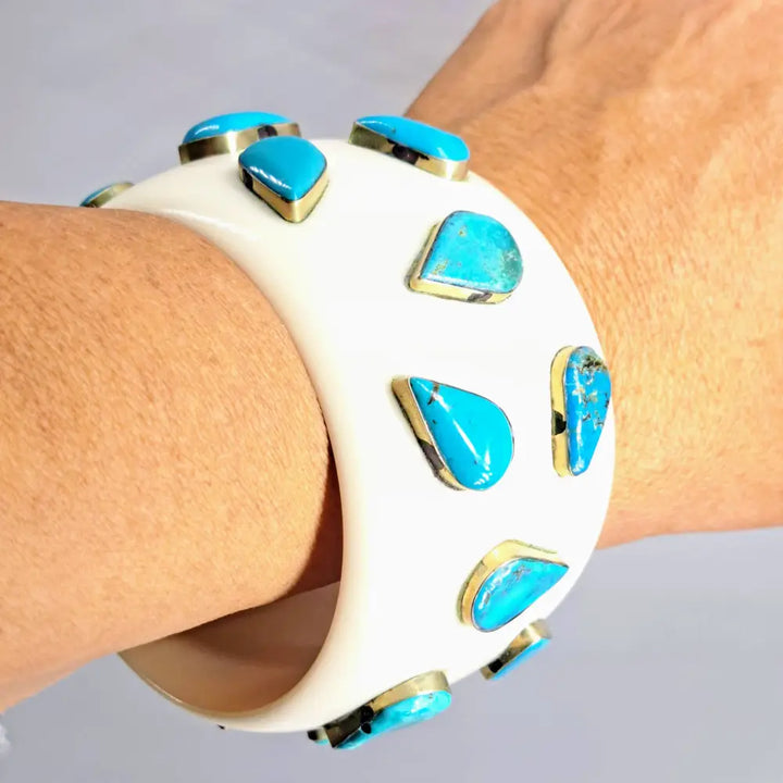 ?BArb’s Big Bodacious Bangles’ Bangle Bracelets -mixed Gems & Buddhas Resin - Bracelet