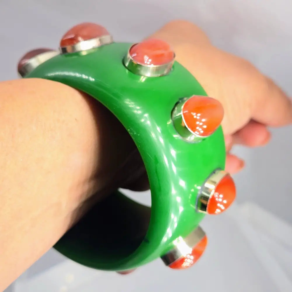 ?BArb’s Big Bodacious Bangles’ Bangle Bracelets -mixed Gems & Buddhas Resin - Bracelet
