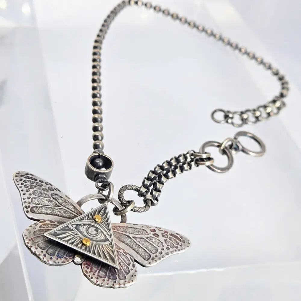?BEautifly!’ Convertible 16’’-20’’ Necklace - Mixed Metals Pearls Upcycled Components