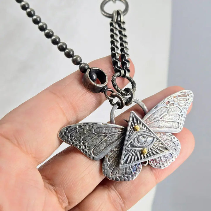 ?BEautifly!’ Convertible 16’’-20’’ Necklace - Mixed Metals Pearls Upcycled Components