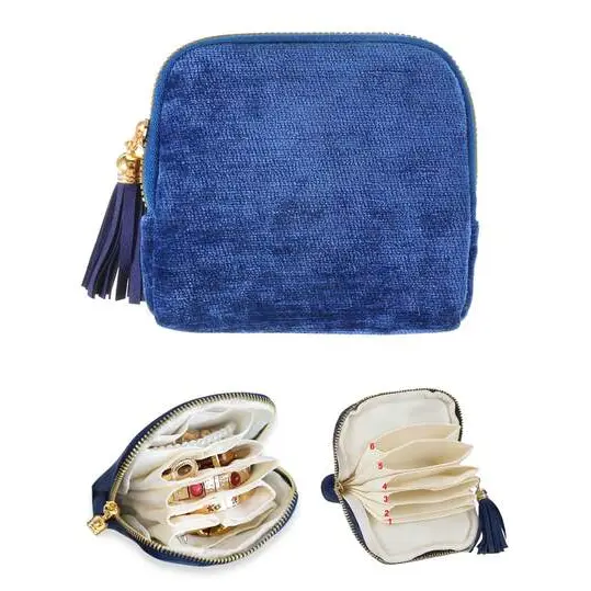 ?BEauty to Go’ Storage & Travel Pouch - Velvet - Navy