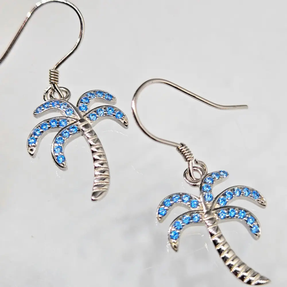 ?BEtween 2 Palms #2’’ 1.25’’ Earrings - Topaz Crystals Anti-tarnish Sterling - Earrings