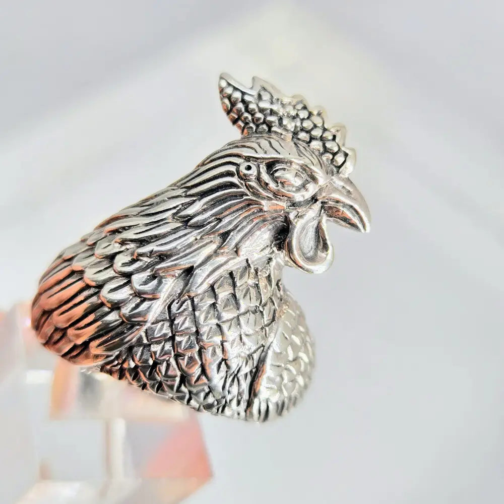 ?BIg Fat Cock-face’ Adj. Sz Ring - Sterling