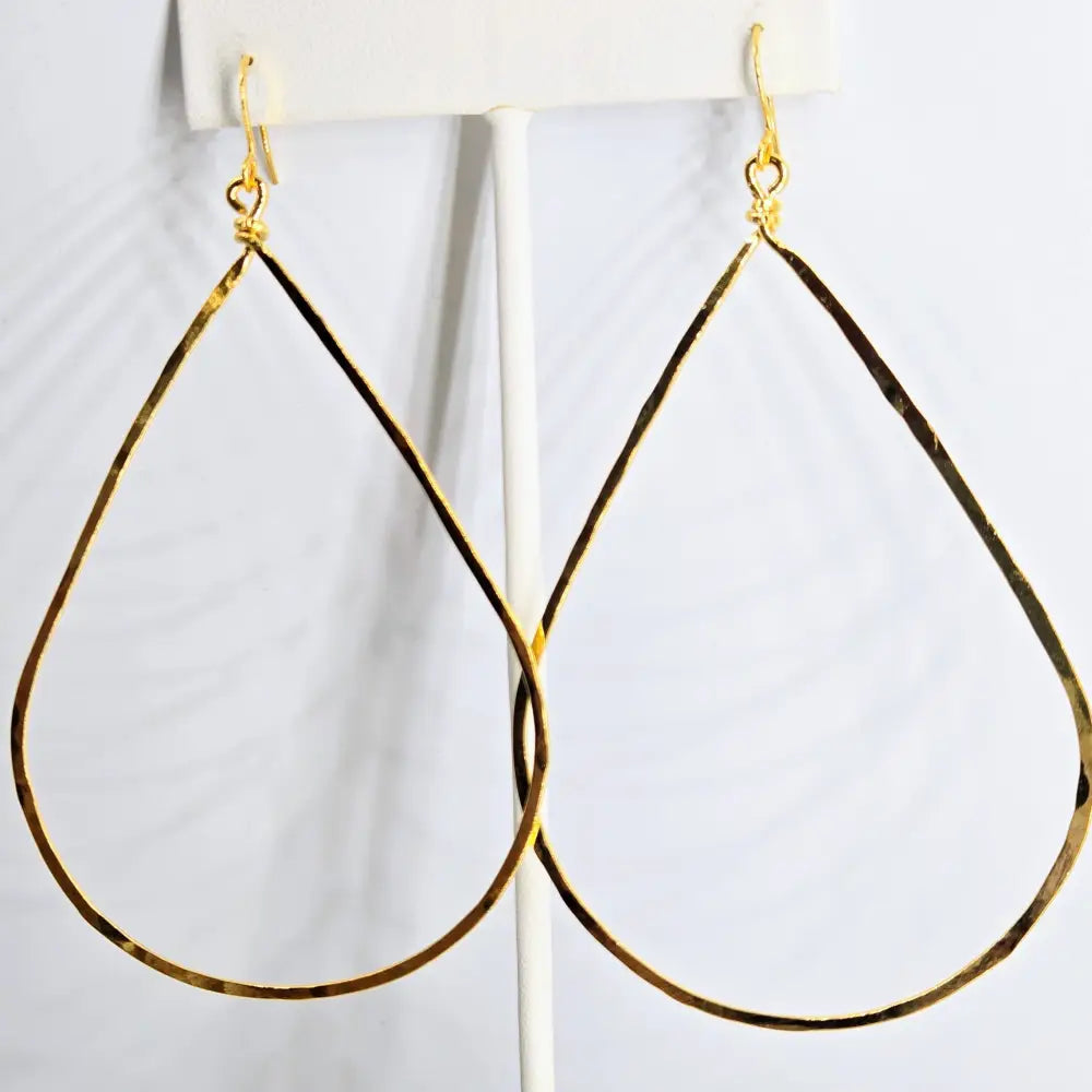 ?BIg Girl Hoops’ 4’’ Earrings- Gold Dipped Brass with Pvd Earwire - Earrings