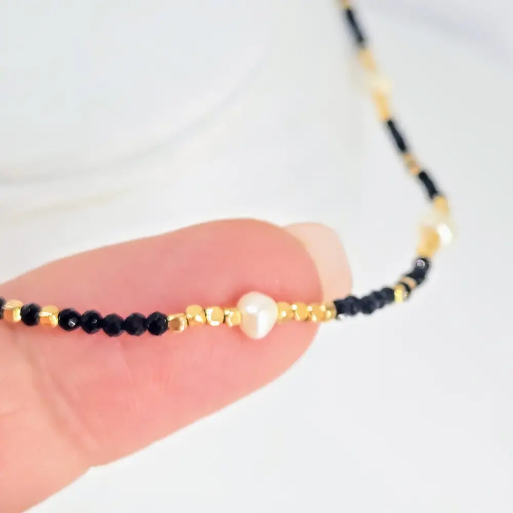 ?BLack & Mild’ Necklace - Black Spinel Pearl - Key West Local Luxe
