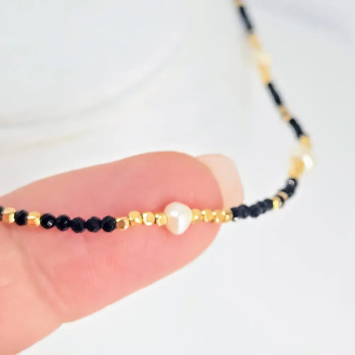 ?BLack & Mild’ Necklace - Black Spinel Pearl - Key West Local Luxe
