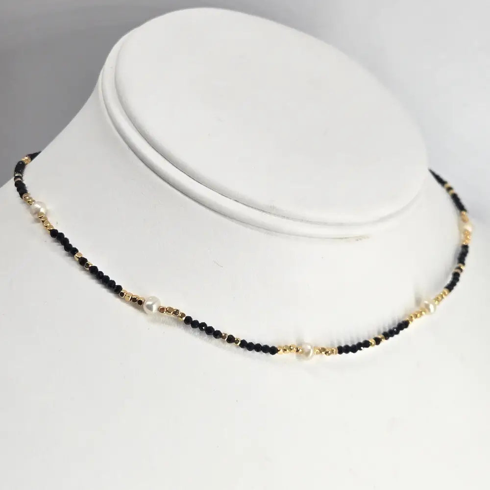 ?BLk & Milo’ Black Spinel Pearl Necklace - Key West Local Luxe