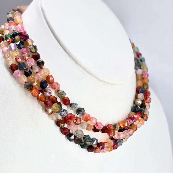 ?BLossoming’ 60’’ Necklace - Agate (enhancer Clip)