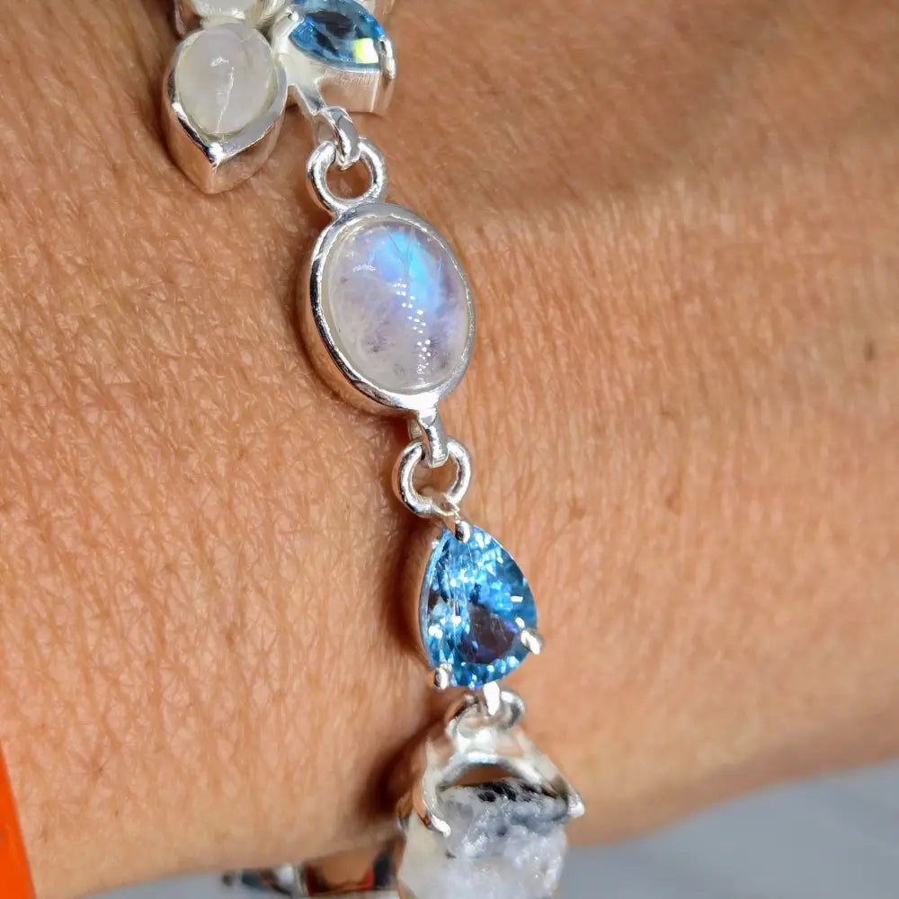 ?BLue Moon Baby!’ 7’’ - 8’’ Bracelet - Moonstone Topaz Sterling