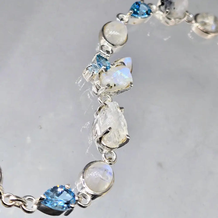 ?BLue Moon Baby!’ 7’’ - 8’’ Bracelet - Moonstone Topaz Sterling